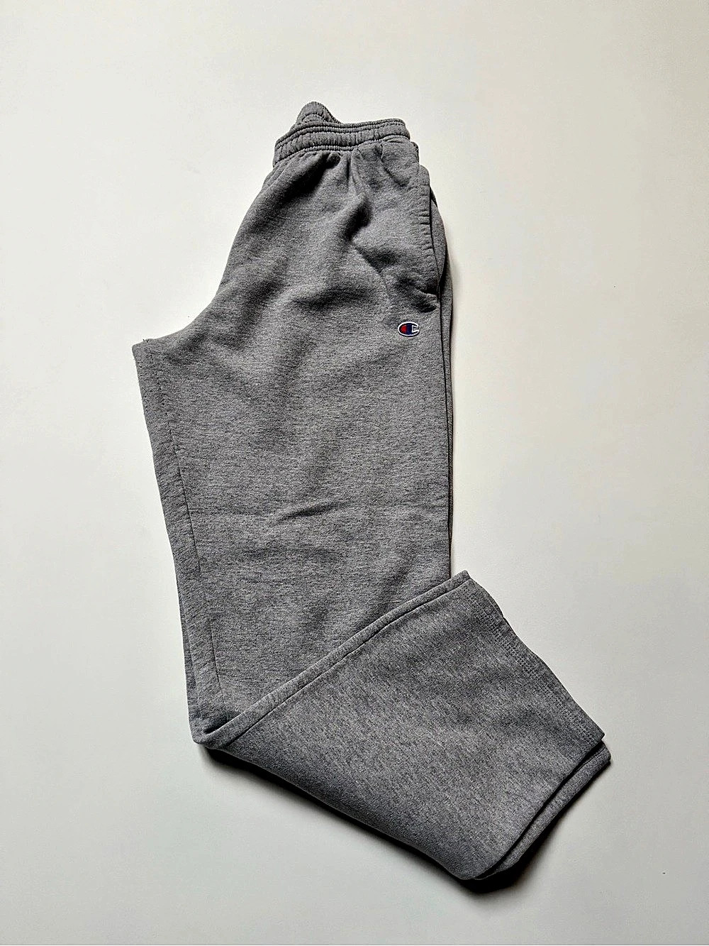 Champion Authentic Open Bottom Fleece Sweatpants Gray Large